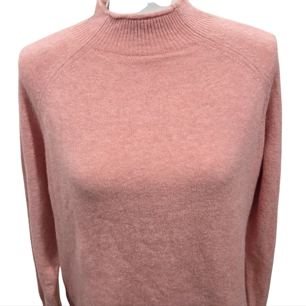J Crew Rollneck Sweater Supersoft  Merino Wool Alpaca Top Peony Pink Xlarge NWT